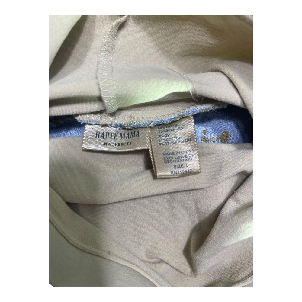 Haute Mama Maternity Distressed Cropped Ankle Jeans Size Large - Picture 6 of 6